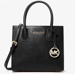 Michael Kors Black Crossbody Bag With Gold Accents